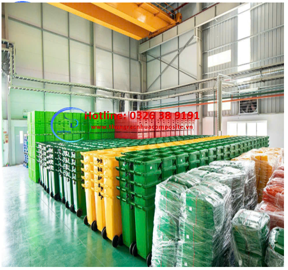 Thùng Rác Nhựa Composite Công Cộng 240L